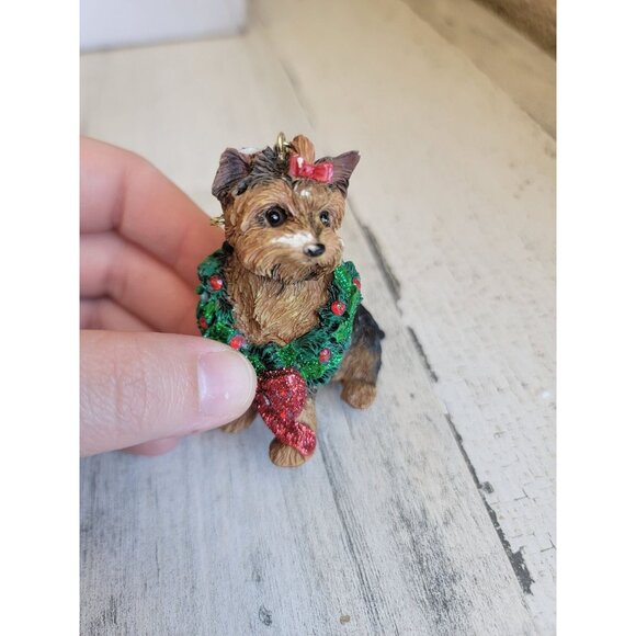 Yorkshire dog puppy ornament Xmas tree - Picture 4 of 10